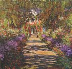 Garden Canvas Paintings - Main Path through the Garden at Giverny